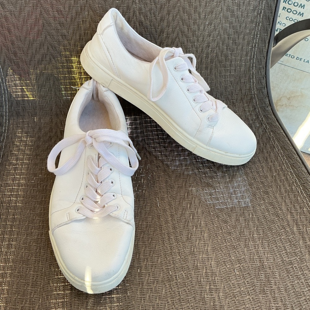 Joie Women's White Faux Leather Sneakers